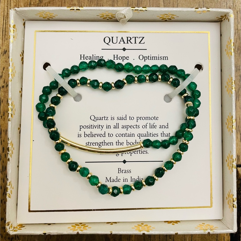 Shivam Green Quartz Bracelets Set of 2